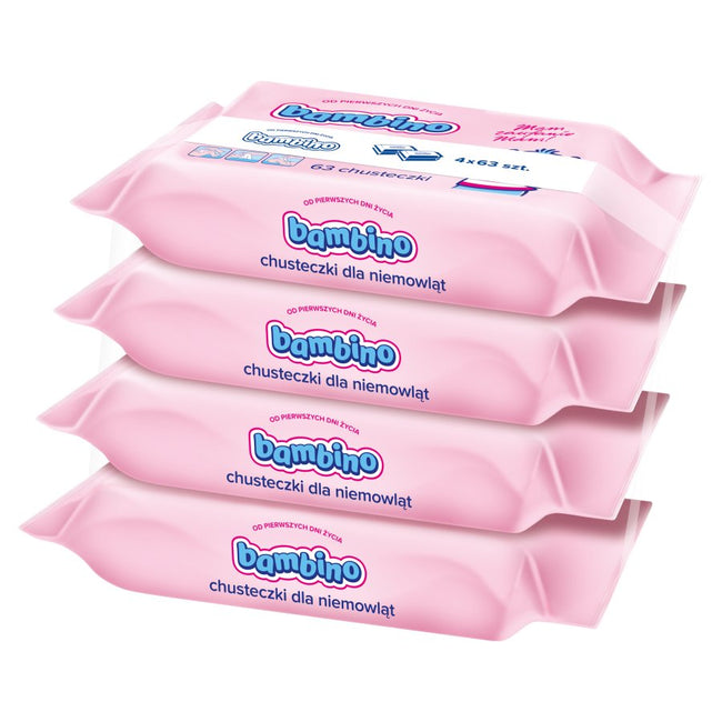Bambino Chusteczki dla niemowląt 4x63szt.