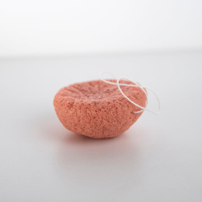 Mohani Konjac Sponge naturalna gąbka do mycia twarzy z różową glinką