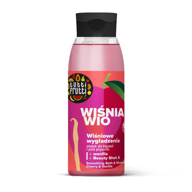 Farmona Tutti Frutti wygładzający olejek do kąpieli i pod prysznic Wiśnia i Wanilia + Beauty Shot A 400ml