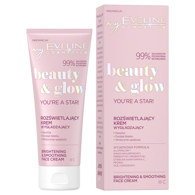 Eveline Cosmetics Beauty & Glow rozświetlający krem wygładzający 75ml