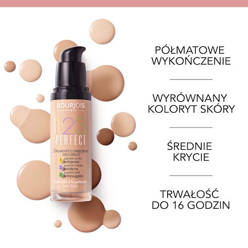 Bourjois 123 Perfect Foundation podkład ujednolicający 52 Vanilla 30ml