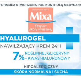 MIXA Hyalurogel lekki krem intensywnie nawilżający 50ml