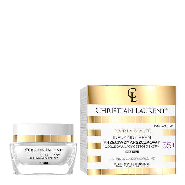 Christian Laurent Pour La Beaute 55+ infuzyjny krem przeciwzmarszczkowy odbudowujący gęstość skóry 50ml