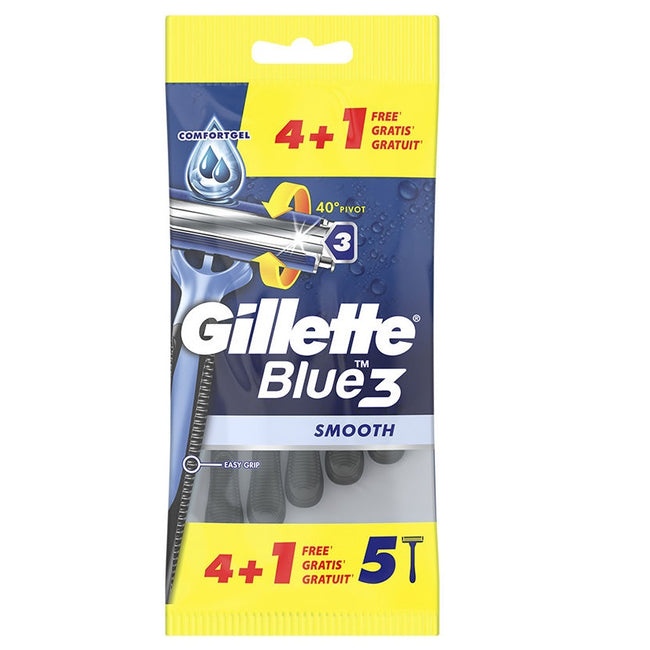 Gillette Blue 3 Smooth jednorazowe maszynki do golenia dla mężczyzn 5szt