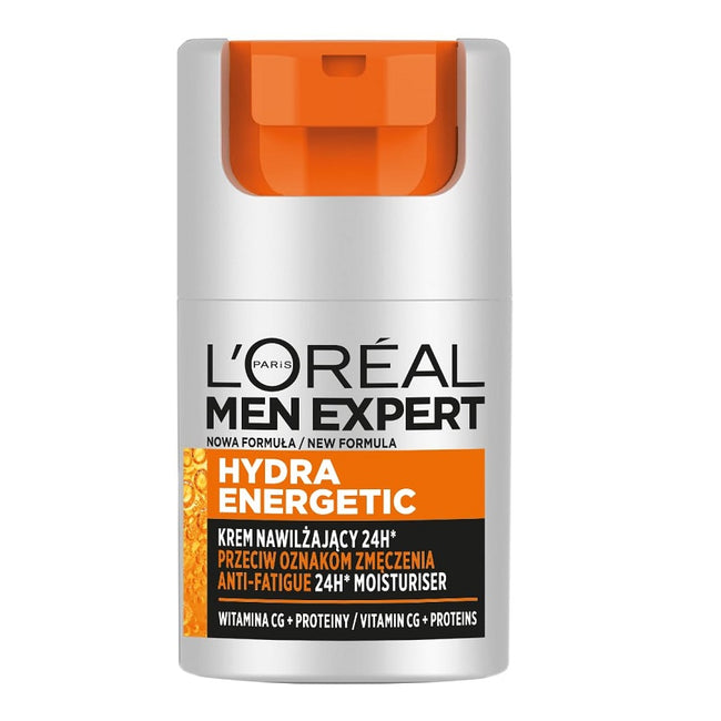 L'Oreal Paris Men Expert Hydra Energetic zestaw krem nawilżający przeciw oznakom zmęczenia 50ml + pobudzający żel do mycia twarzy 100ml