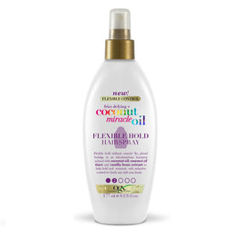 OGX Frizz-Defying + Coconut Miracle Oil Flexible Hold Hairspray lakier do włosów nadający połysk 177ml