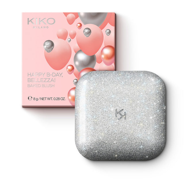 KIKO Milano Happy B-Day Bellezza! Baked Blush rozświetlający spiekany róż 03 On Mauve-Ment 8g