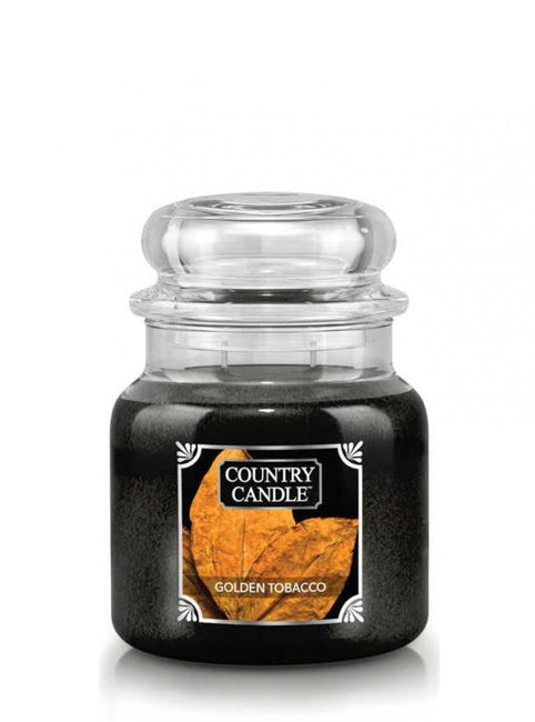 Country Candle Średnia świeca zapachowa z dwoma knotami Golden Tobacco 453g