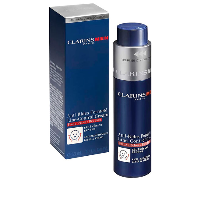 Clarins Men Line-Control Cream przeciwzmarszczkowy krem do twarzy do skóry suchej 50ml