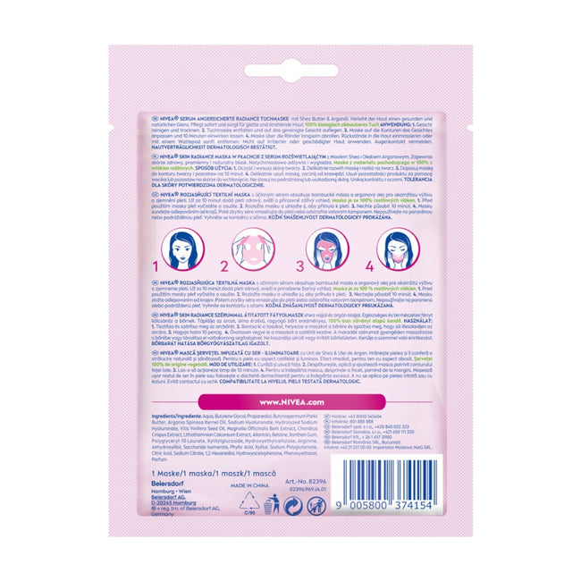 Nivea Skin Radiance maska w płachcie z serum rozświetlającym