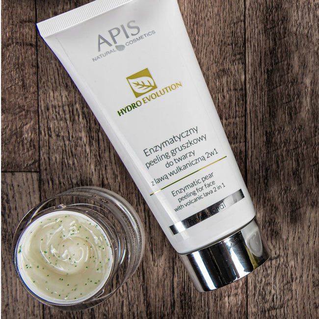 APIS Hydro Evolution enzymatyczny peeling gruszkowy do twarzy z lawą wulkaniczną 2w1 200ml