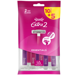 Wilkinson Extra2 Essentials jednorazowe maszynki do golenia dla kobiet 15szt