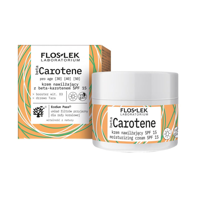 Floslek betaCarotene Pro Age krem nawilżający z beta-karotenem na dzień SPF15 50ml