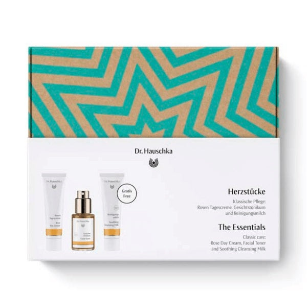 Dr. Hauschka The Essentials zestaw Rose Day Cream 30ml + Facial Toner 30ml + Soothing Cleansing Milk 30ml