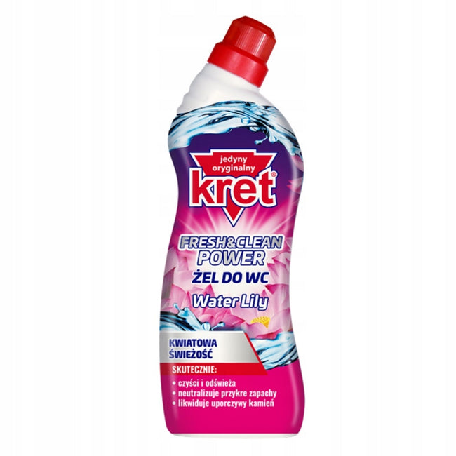 Kret Fresh&Clean Power żel do WC Water Lily 700g