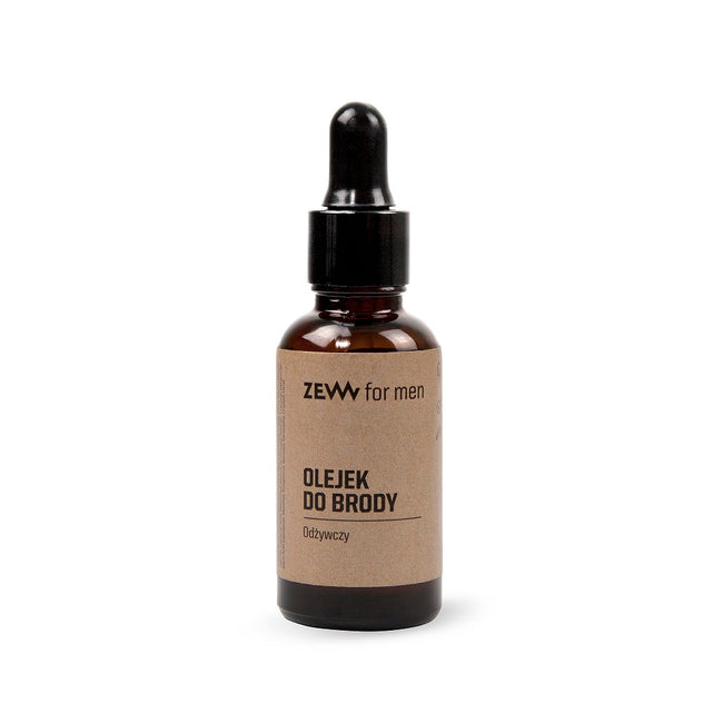 Zew For Men Prosty Drwal zestaw olejek do brody 30ml + mydło do brody 80ml + mydelniczka + kartacz