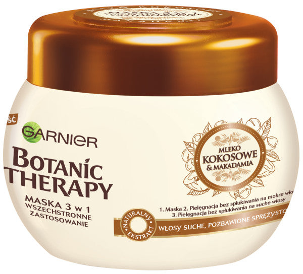 Garnier Botanic Therapy maska do włosów suchych i pozbawionych sprężystości Mleko Kokosowe & Makadamia 300ml