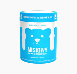 Noble Health Misiowy koktajl na zdrowe włosy suplement diety w proszku 110g