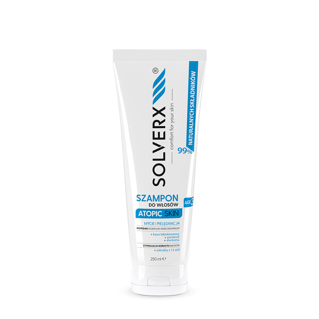 SOLVERX Atopic Skin szampon do włosów wypadających i tłustych 250ml
