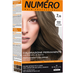 NUMERO Permanent Coloring farba do włosów 7.10 Ash Blonde 140ml