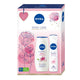Nivea Rose Care zestaw Rose & Almond Oil żel pod prysznic 250ml + Fresh Rose Touch antyperspirant w sprayu 150ml