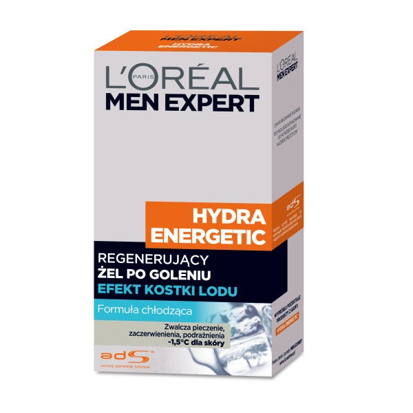 L'Oreal Paris Men Expert Hydra Energetic regenerujący żel po goleniu efekt kostki lodu 100ml