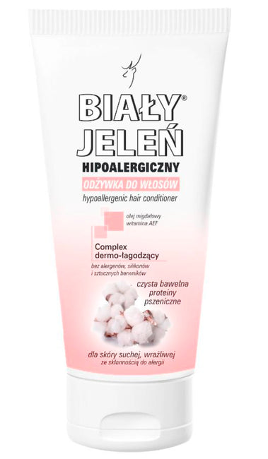 Biały Jeleń Hipoalergiczna odżywka do włosów suchych i zniszczonych Bawełna 200ml