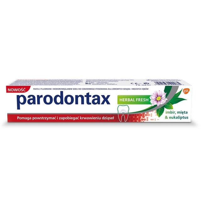 Parodontax Herbal Fresh Toothpaste pasta do zębów przeciw krwawieniu dziąseł Imbir & Mięta & Eukaliptus 75ml