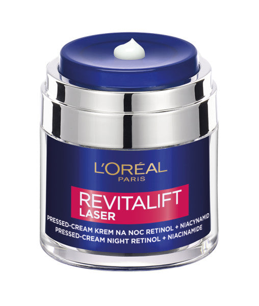 L'Oreal Paris Revitalift Laser Pressed Cream przeciwzmarszczkowy krem do twarzy na noc Retinol i Niacynamid 50ml