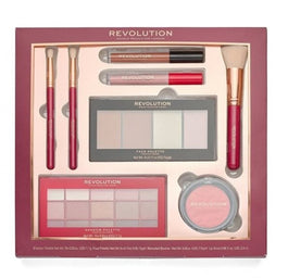 Makeup Revolution Reloaded Collection zestaw paleta cieni do powiek + róż do policzków + błyszczyk do ust x2 + pędzel do cieni do powiek x2 + pędzel do konturowania + paleta do konturowana