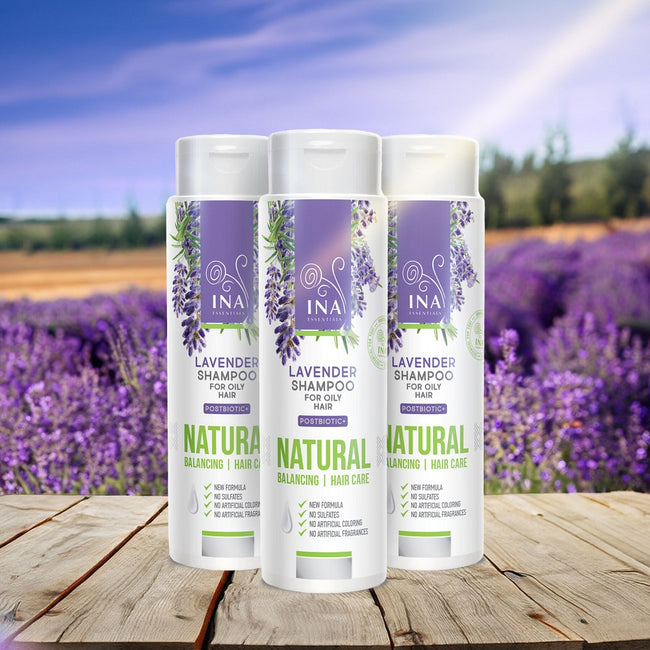 INA ESSENTIALS Lavender Shampoo naturalny szampon lawendowy do włosów przetłuszczających się 200ml