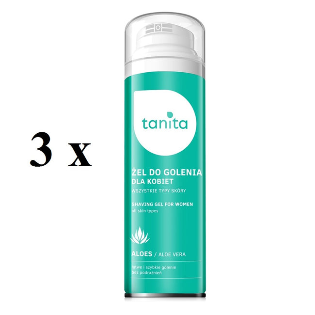 Tanita Shaving Gel For Women żel do golenia dla kobiet Aloes 3x200ml