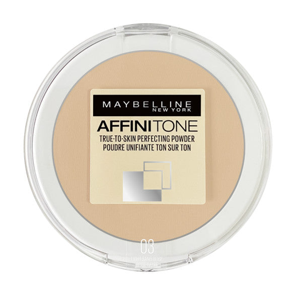 Maybelline Affinitone Pressed Powder puder w kamieniu 03 Light Sand Beige 9g