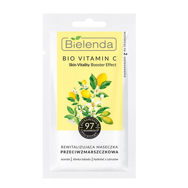 Bielenda Bio Vitamin C rewitalizująca maseczka przeciwzmarszczkowa 8g