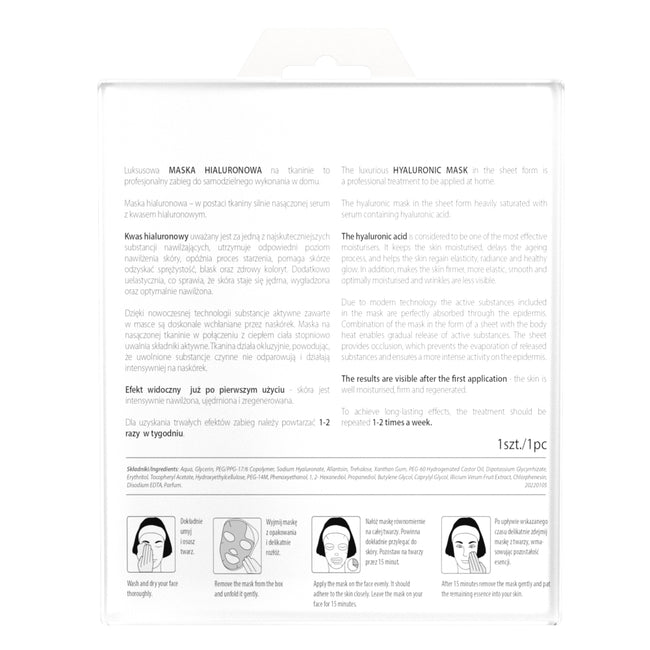 L'biotica Maska hialuronowa na tkaninie - nawilża i uelastycznia 23ml