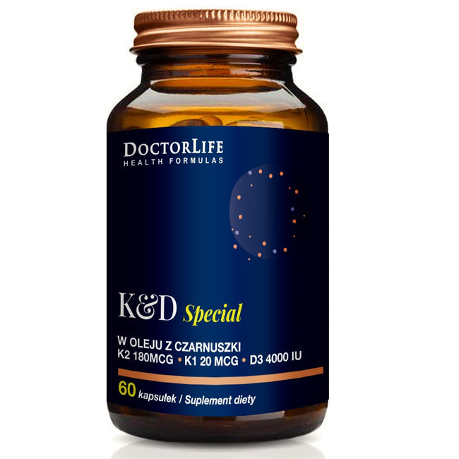 Doctor Life K & D Special w oleju z czarnuszki suplement diety 60 kapsułek