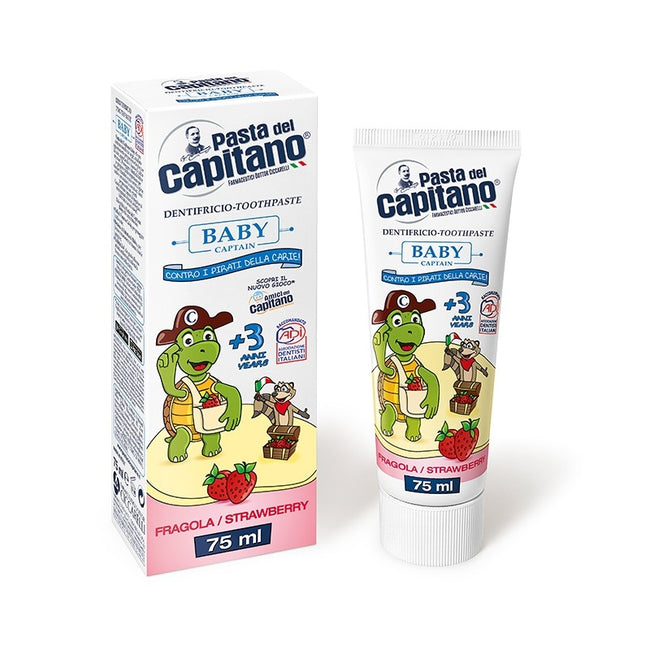 Pasta del Capitano Baby Captain pasta do zębów dla dzieci 3+ Truskawka 75ml