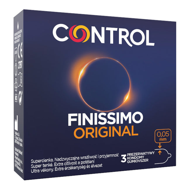 Control Finissimo Original bardzo cienkie prezerwatywy z naturalnego lateksu 3szt.