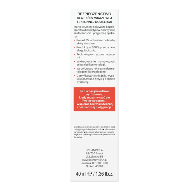 AA Vegan antytrądzikowy krem normalizujący 40ml