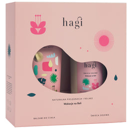 Hagi Wakacje na Bali zestaw świeca sojowa 215ml + balsam do ciała 200ml