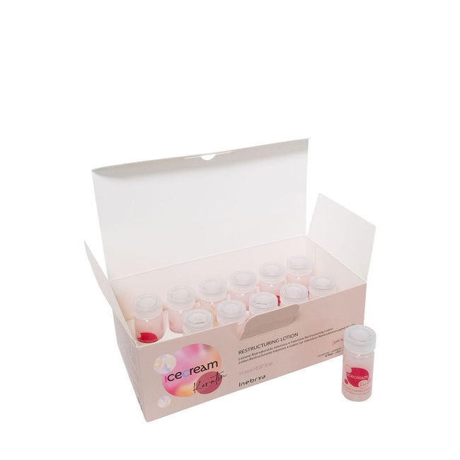 Inebrya Ice Cream Keratin intensywnie restrukturyzujący lotion keratynowy 12x11ml