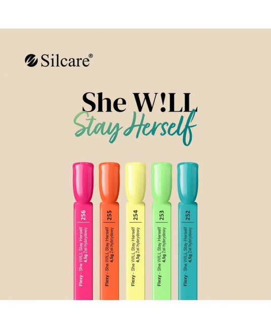 Silcare Flexy Hybrid Gel She W!ll Stay Herself lakier hybrydowy 254 4.5g