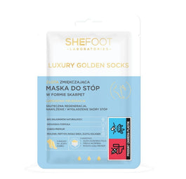 SHEFOOT Luxury Golden Socks złota zmiękczająca maska do stóp w formie skarpet 1 para