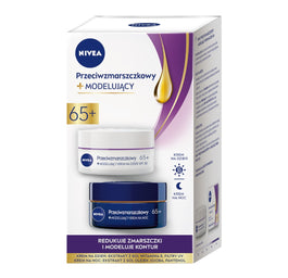 Nivea 2 Pack Przeciwzmarszczkowy + Modelujący krem na dzień i krem na noc 65+ 2x50ml