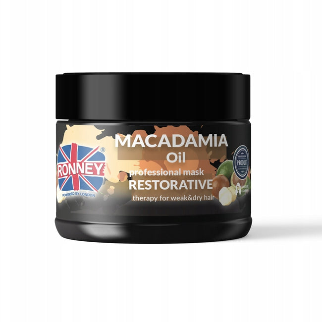 Ronney Macadamia Oil Professional Mask Restorative wzmacniająca maska do włosów suchych i osłabionych 300ml