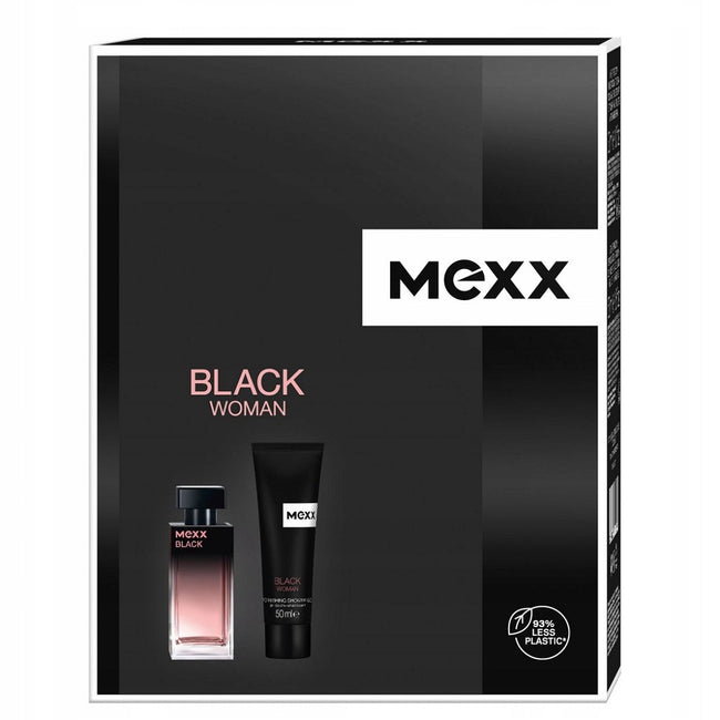 Mexx Black Woman zestaw woda toaletowa spray 30ml + żel pod prysznic 50ml