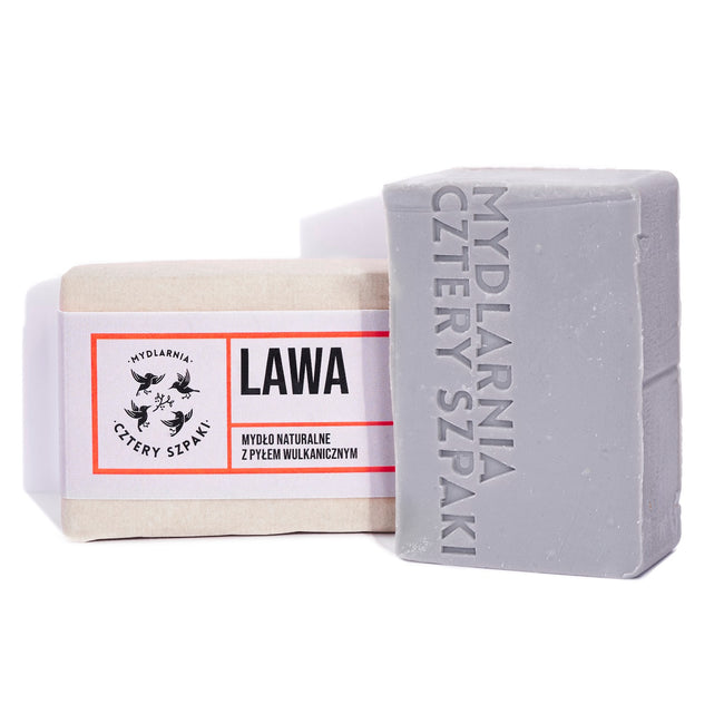 Mydlarnia Cztery Szpaki Naturalne mydło w kostce z pyłem wulkanicznym Lawa 110g