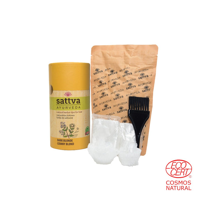 Sattva Natural Herbal Dye for Hair naturalna ziołowa farba do włosów Dark Blonde 150g