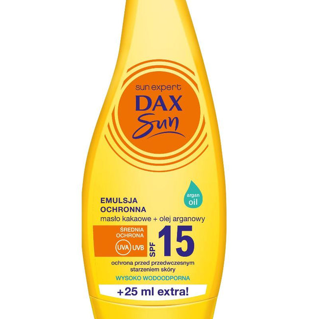 Dax Sun Emulsja ochronna z masłem kakaowym i olejem arganowym SPF15 175ml