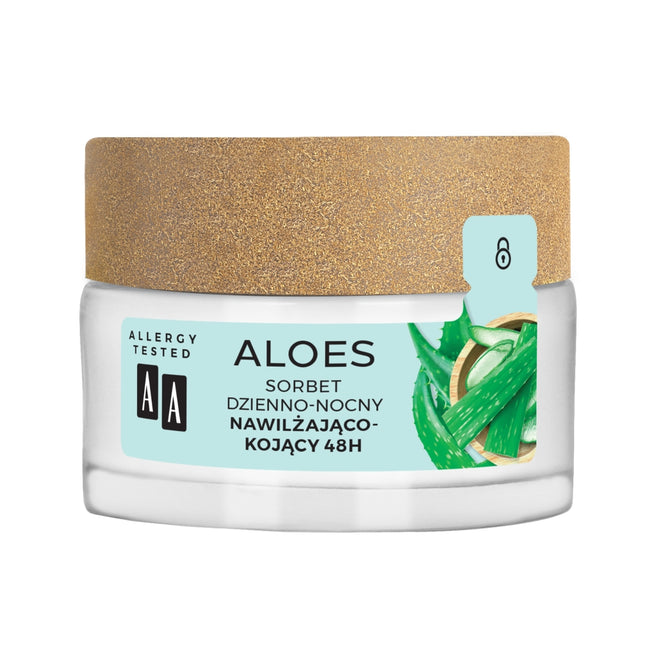 AA Aloes 100% Aloe Vera Extract Hydro sorbet dzienno-nocny 48h nawilżająco-kojący 50ml